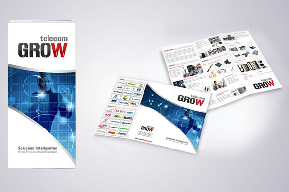 Folder de duas dobras - Grow Telecom