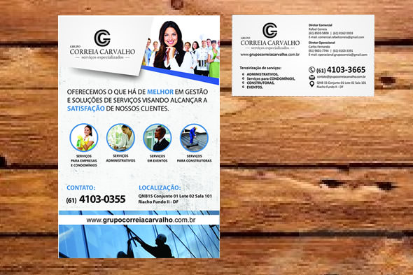 Panfleto e Cartão - Grupo Correia e Carvalho