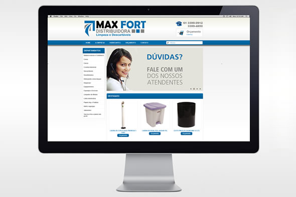Layout loja virtual Max Fort Distribuidora
