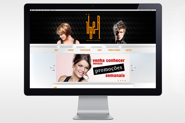 Layout website Salão Uber