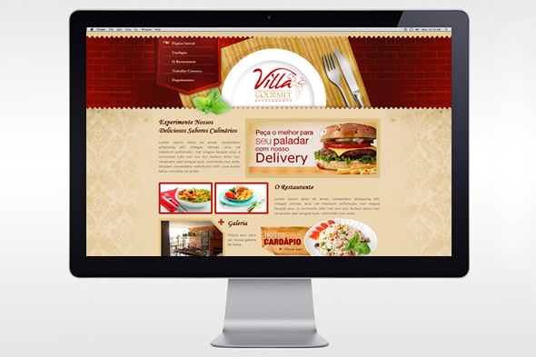 Layout website Restaurante Villa Gourmet 